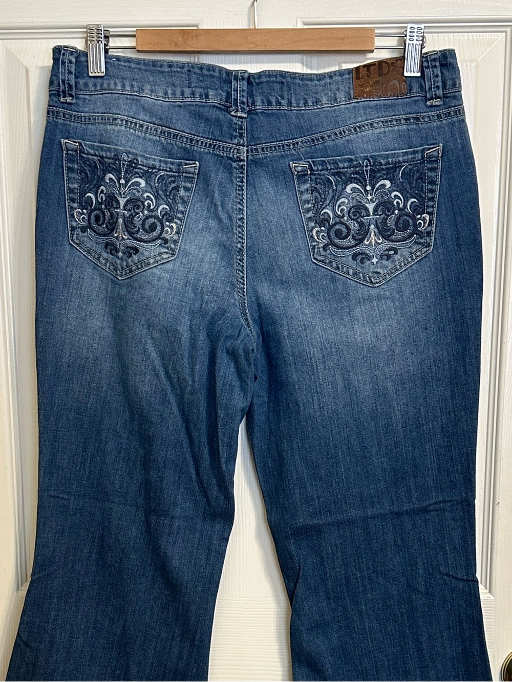 Limited Too Simply Low Medium Blue Flared Jeans (Bell Bottoms) Size 18 1/2